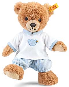 Bamse med blå pyjamas, 25cm - Steiff bamse